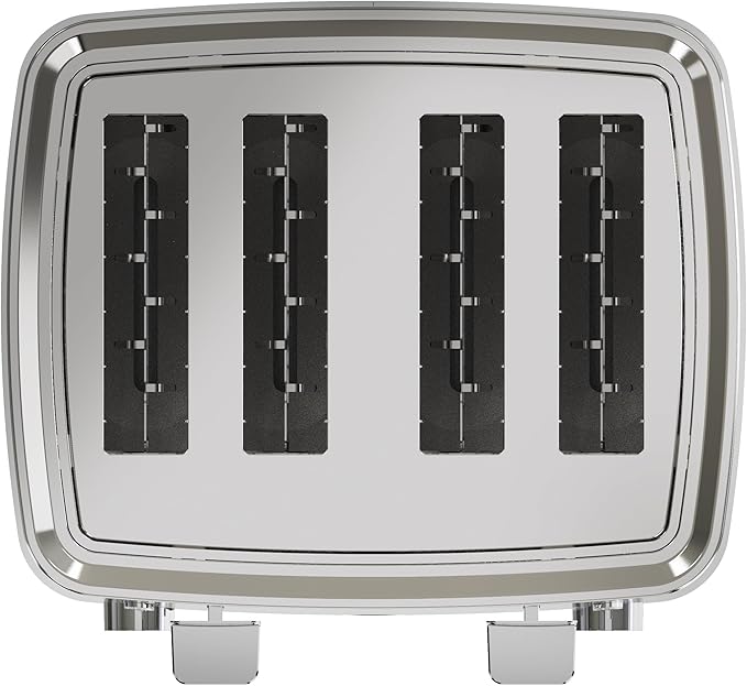 GE 4 Slice Toaster | Extra Wide Slots for Bagels, Breads, Waffles & More | 7 Shade Options | Countertop Kitchen Essentials | 1500 watt, White