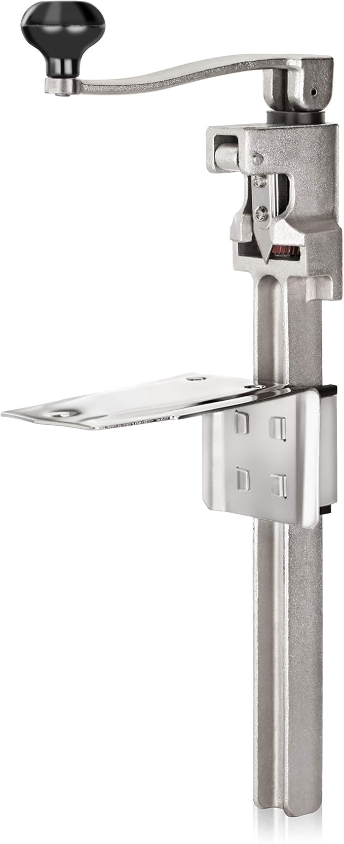 New Star Foodservice 7006841 Manual Table Can Opener with Plated Steel Base For Cans Up to 11” Tall