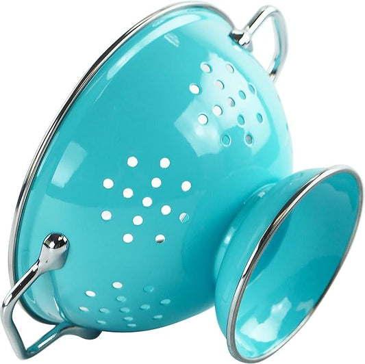 Calypso Basics by Reston Lloyd Powder Coated Enameled Colander, 1 Quart, Turquoise