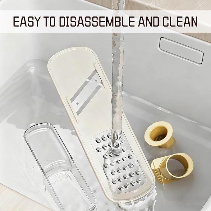 Mini Garlic Slicer,Functional Mandoline Slicers,Veggie Shredder,3 in 1 Ginger Garlic Grater with Hand Guard, Grinder Vegetable Mandoline Cutter with Container (Green)