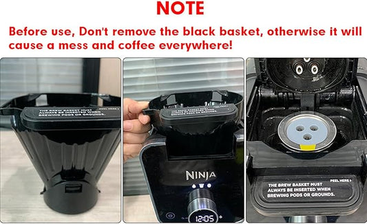 Reusable K Cups Compatible with Ninja Coffee Maker,Stainless Steel 4 Pack Reusable Coffee Pods,Permanent K Cups Coffee Filters Fit for Ninja CFP201 CFP 300 CFP301 CFP305 CFP307 CFP400 (4Pack)