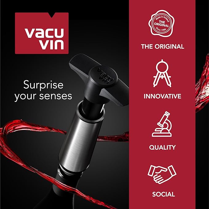 Vacu Vin Cocktail Set – 3-Piece Bar in a Box Starter Kit – Includes Muddler, Jigger & Recipe Guide – Compact Home Bartending Set for Beginners – Easy Cocktail Making Kit & Gift Idea