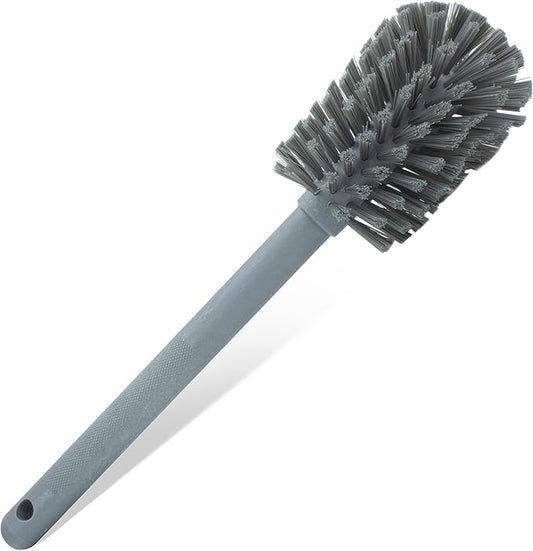 SPARTA Large Water Bottle Brush Ideal for Wide-Mouth Jars, Bottles and Tumblers, Dishwashing Tool with Handle for Home and Commercial Kitchens, Plastic, 12 Inches, Gray