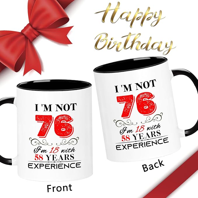 1949 76th Birthday Mug for Women Men, Turning 76 Year Old Birthday Gifts for Mom, Dad, Grandma, Grandpa, Wife, Husband, Daughter, Sister, Best Friends, Coworkers, Her, Him, 11oz Coffee Cup