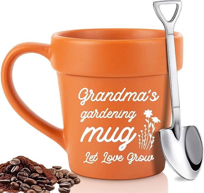 Grandma Gifts for Christmas Birthday, Novelty Gardening Best Grandmas Ever Gifts for New Grandma Grandmother Nana Gigi Mimi Plant Mug