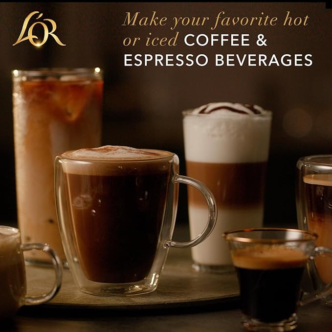 L'OR Espresso Capsules, 80 Count Ristretto, Single-Serve Aluminum Coffee Capsules Compatible with the L'OR BARISTA System & *Nespresso Original Machines, 80 Count (Pack of 8)