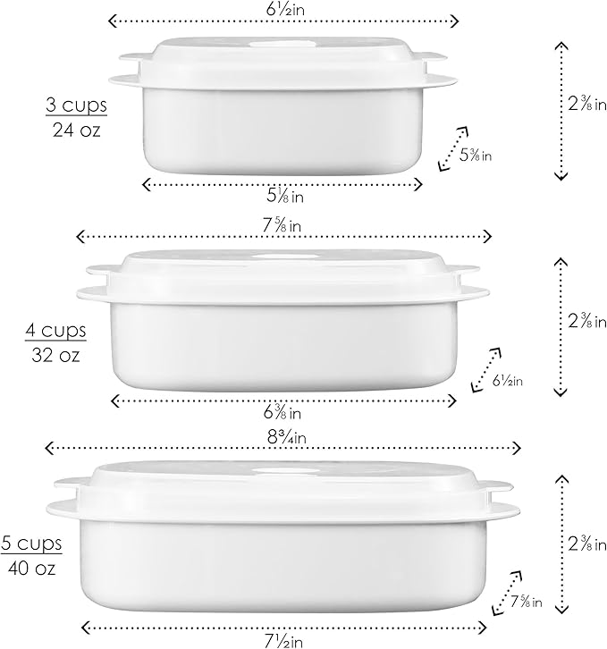 Calypso Basics by Reston Lloyd 6-Piece Microwave Cookware, Steamer and Storage Set, small (20502)