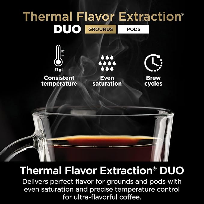 Ninja DualBrew Pro Hot & Iced Coffee Drip Coffee Maker (Renewed) | Compatible with K-Cup Pods | 3 Brew Styles (Classic, Rich, & Iced) | 70oz Removable Reservoir & Dishwasher Safe | Black | 14-Cup