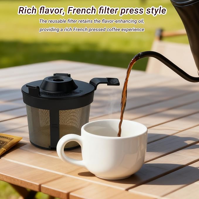 Coffee filter compatible with Ninja PB051 / PB040 / PB041ST-coffee grinder compatible with Ninja beans - gold 304 stainless steel mesh reusable - Coffee pod accessories 2PCS (2)