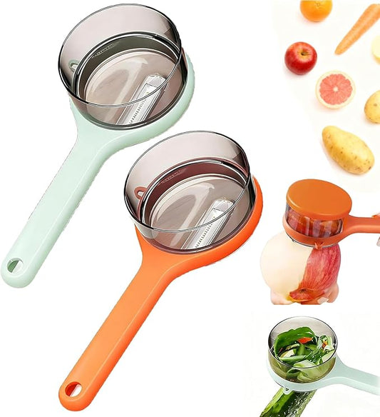 Peeler with Container - New with Box Storage Kitchen Special Fruitpeeler，Vegetable Peeler with Storage Box, Double-Sided Stainless Steel Multi-function Peeler for Home Kitchen (2 PCS Mix)