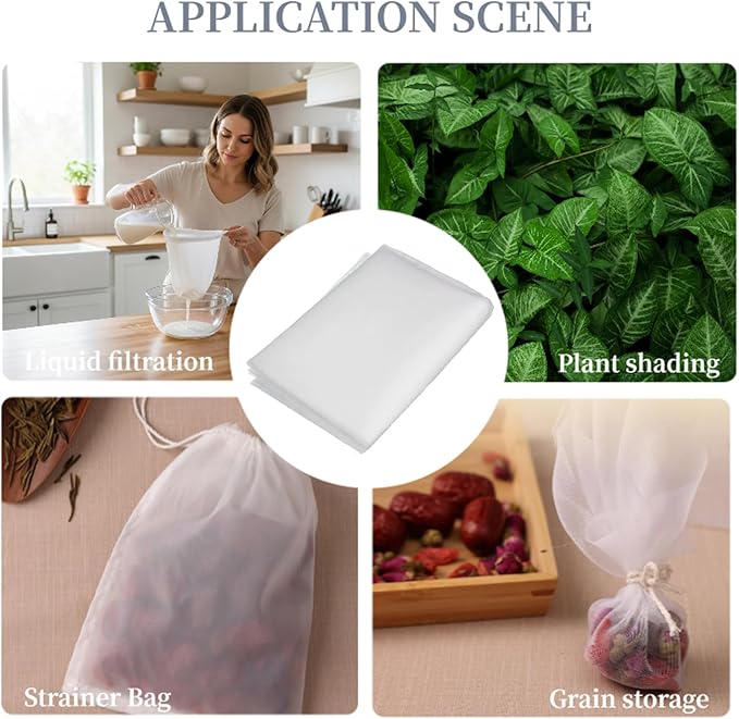 39.37"X39.37" Nylon Mesh Fabric, Fine Filter Cloth, 100 200 300 400 Mesh, Reusable Strainer Cloth for Milk, Juice, Paint (100 mesh)