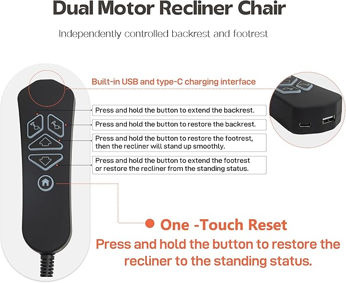 28in Extra Wide Big Man 400lbs Power Lift Recliner Chair for Senior Elderly Adults Lay Flat Lift Recliner with Heat & Massage, Wireless Charging, USB Ports, Cup Holder, Lumbar Pillow