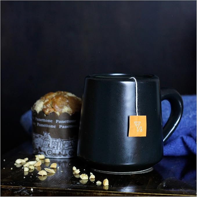 roro Handmade Matte Black Stoneware Coffee Mugs, 10 oz (Set of 2) – Modern Ceramic, Dishwasher & Microwave Safe