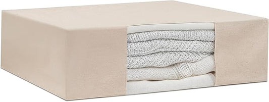 Cashmere Storage Bags - 100% Cotton, Moth Proof, Zipper Closure, Reusable, Washable Garment Storage Bags for Sweaters, Dresses - Perfect for Underbed Storage and Organizing Sweaters in Closet (1 Bag)