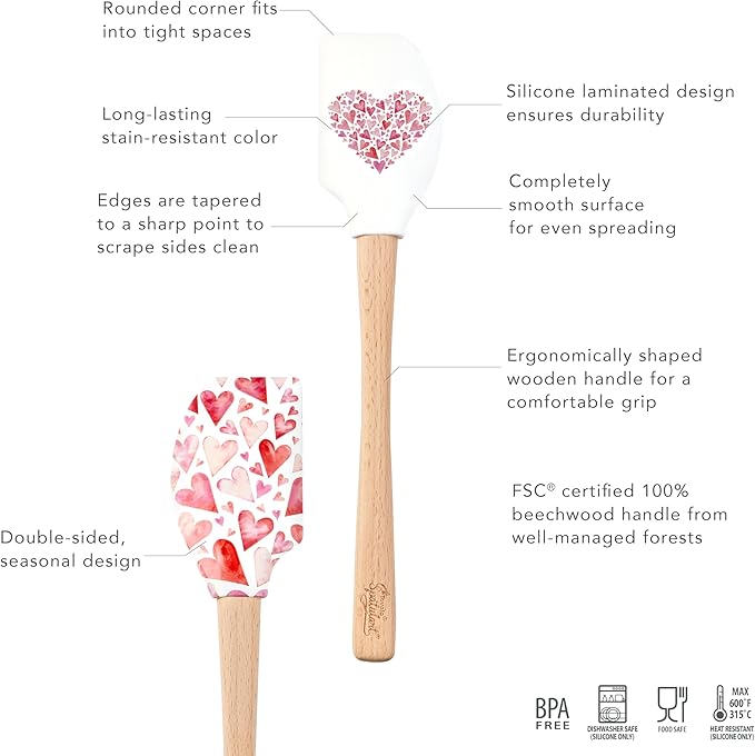 Tovolo Made With Love Spatula, Kitchen Utensil for Food and Meal Prep, Baking, Mixing, Turning, and More