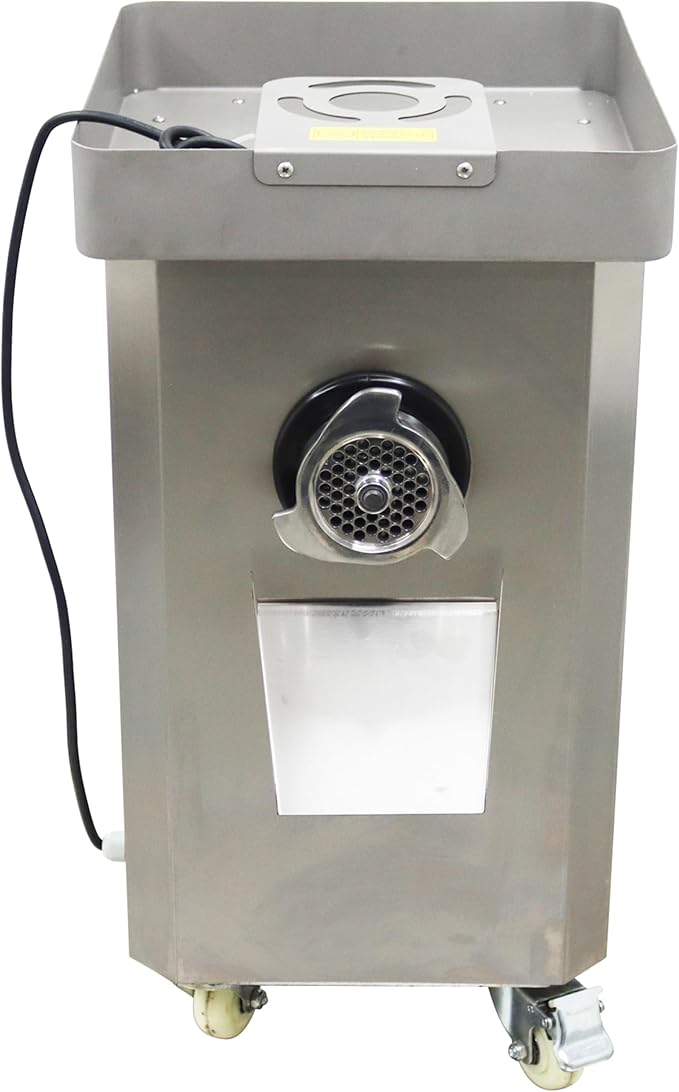 TECHTONGDA Commercial Meat Grinder 2.2kW Stainless Steel Mincer with 8mm Holes/82mm Diameter Plate for Beef Pork Lamb 727lbs/h Output