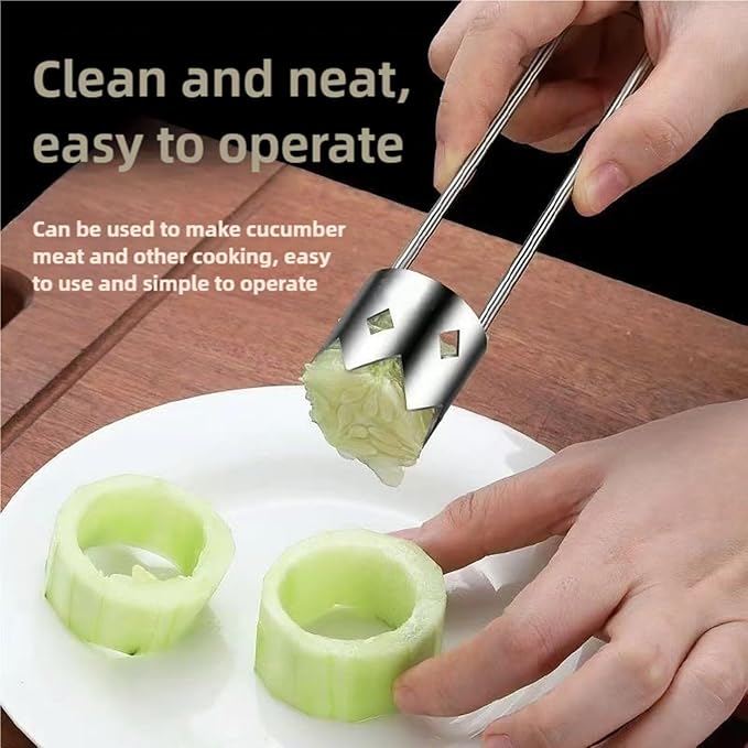 Fruit and Vegetable Corer Pepper Seed Apple Remover Bell Pepper Tomato Corer Tool Stainless Steel Kitchen Gadget (PepperAppleStrawberry corer B)