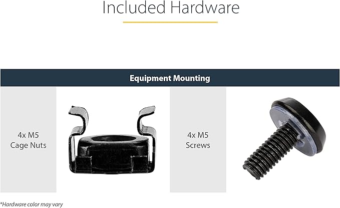 StarTech.com 2U Server Rack Shelf - Universal Rack Mount Cantilever Shelf for 19" Network Equipment Rack & Cabinet - Heavy Duty Steel – Weight Capacity 50lb/23kg - 22" Deep Tray, Black, TAA