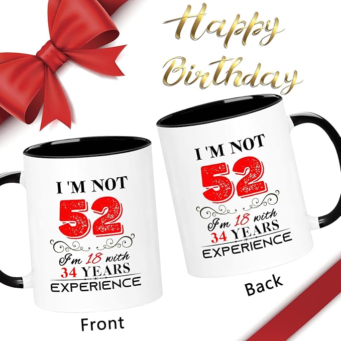 1973 52th Birthday Mug for Women Men, Turning 52 Year Old Birthday Gifts for Mom, Dad, Grandma, Grandpa, Wife, Husband, Daughter, Sister, Best Friends, Coworkers, Her, Him, 11oz Coffee Cup