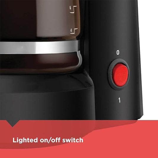 BLACK+DECKER 5-Cup Coffeemaker, DCM600B Black