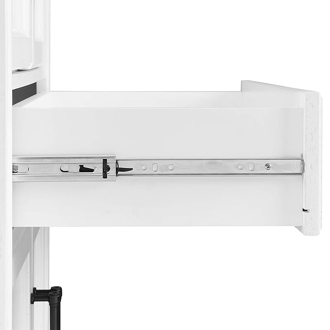Crosley Furniture Tara 2-Piece Pantry Storage Cabinet Set with Shelves, Kitchen, Dining, or Laundry Room, Distressed White