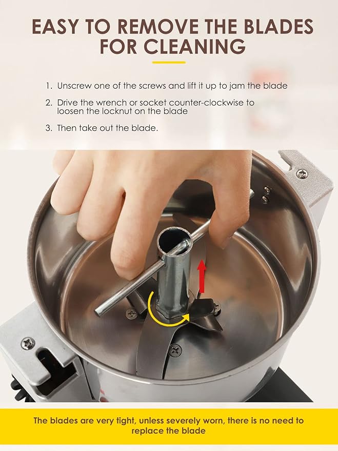 CGOLDENWALL 800g Electric Grain Grinder Mill Safety Upgraded 2400W High-speed Spice Herb Grinder Commercial Superfine Machine Dry Cereals Pulverizer CE 110V (800g Swing Type)