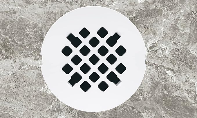 Artiwell 4-1/4” OD Snap-in Shower Drain Cover, Round Shower Drain Strainer Grid, Replacement Cover, Designed for Long-Lasting