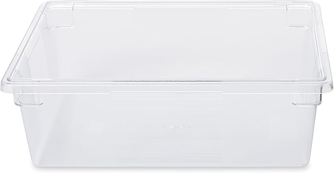 Rubbermaid Commercial Products Food Storage Box/Tote for Restaurant/Kitchen/Cafeteria, 12.5 Gallon, Clear