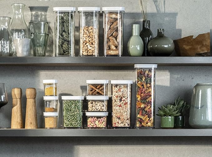 ZWILLING FRESH & SAVE CUBE Box, size 4S, modular & stackable container, airtight & vacuumable storage, dishwasher friendly, transparent
