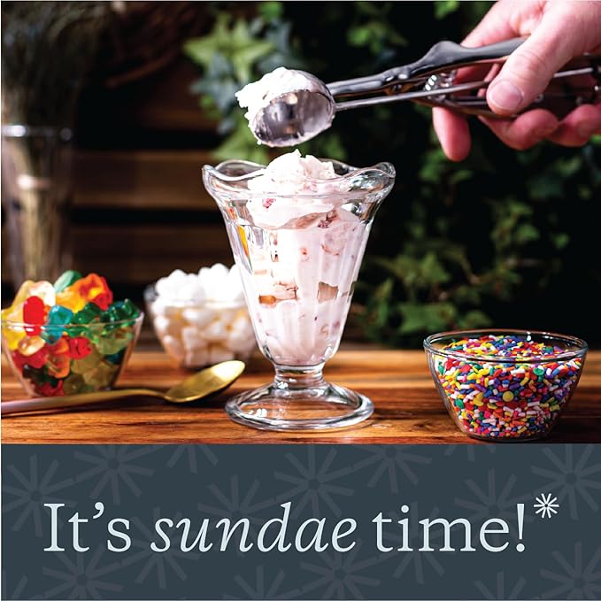 Vikko Glass Footed Ice Cream Cups, Set of 6 MIlk, 7.5 Ounce Milkshake Glasses, Footed Ice Cream Cups, Thick and Durable Parfait Glasses, Ice Cream Bowls, Dishwasher Safe Sundae Glasses