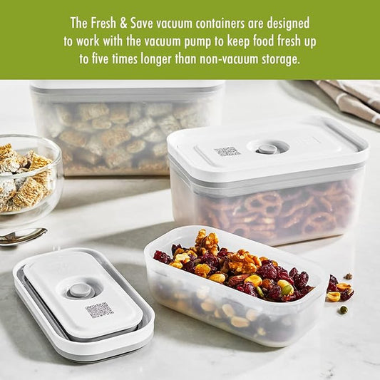 ZWILLING Fresh & Save 3-pc Plastic Food Storage Container, Meal Prep Container, BPA-Free- Assorted Sizes