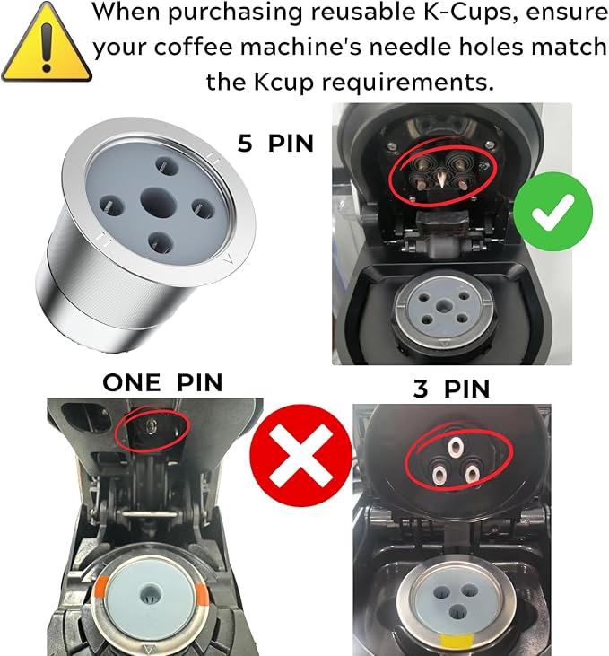 Reusable K Cups for ke K Supreme | Refillable K cups with Adapter for ke K Supreme (Plus) Coffee Maker (4 pack)