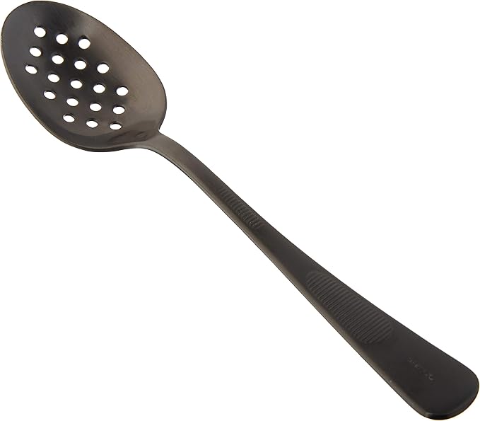 Mercer Culinary 18-8 Stainless Steel Plating Spoon, 7-7/8 Inch, Matte Black