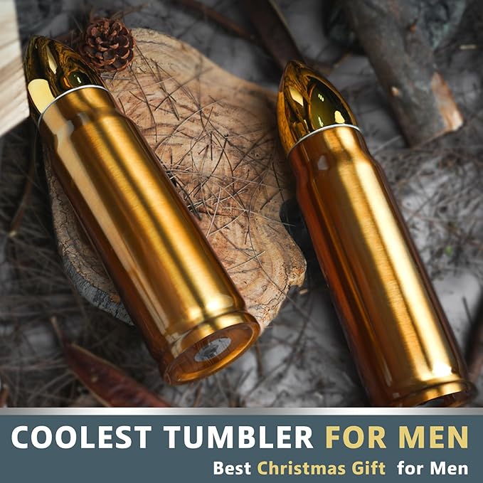 White Elephant Gift for Men Dad Him - 17oz Cool Stainless Steel Tumbler - Unique Christmas Day Hunting Birthday Xmas Mens Gifts for Him Boyfriend Husband - Stocking Stuffers Cup Mug Gifts for Adult
