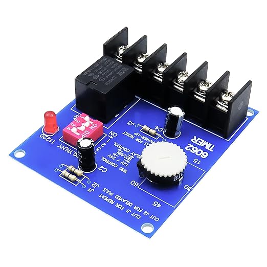 6062 Multi-Function Timer (Compatible with altronix 6062 Multi Function Timer), 12/24VDC Selectable, 1 Sec to 60 Min Adjustable Timing for Access Control and Timed Operations