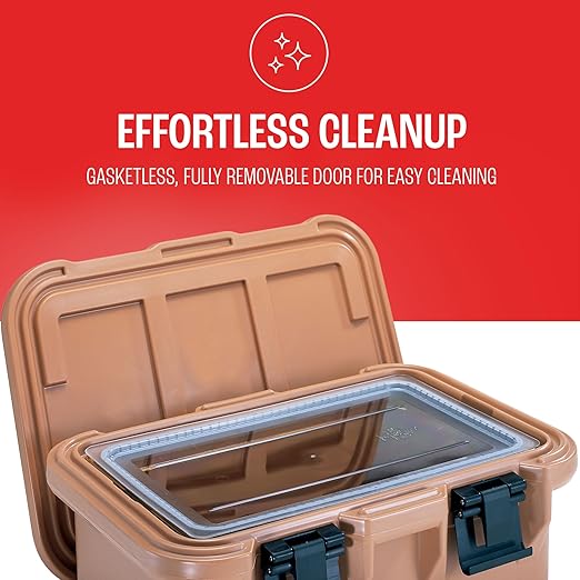 Cambro Insulated Food Pan Carrier - 6 Inch Deep Hotbox and Food Warmer for Catering & Transport - Top Load S-Series (Beige)