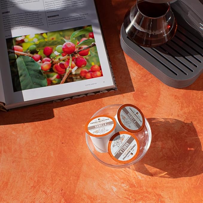 Fresh Roasted Coffee, Decaf Vanilla, Flavored Coffee Pods, K-Cup Compatible, 24 Count