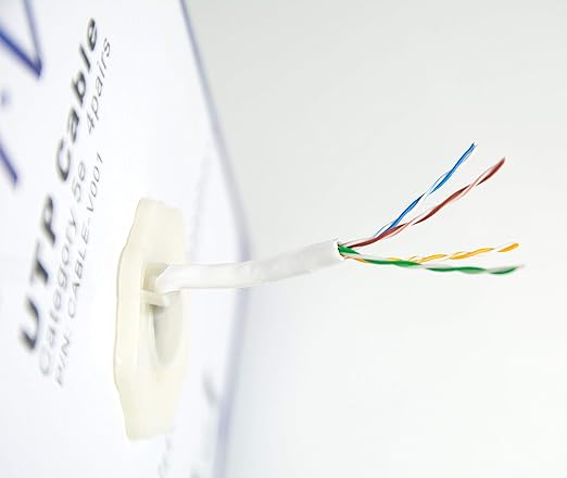 VIVO 1,000ft Bulk Cat6 Wire, CCA Ethernet Cable, 23 AWG, UTP Pull Box, LAN Network, White, CABLE-V004W