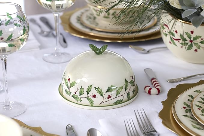 Lenox 898272 Holiday Covered Dish, Small, Christmas, Festive Serveware