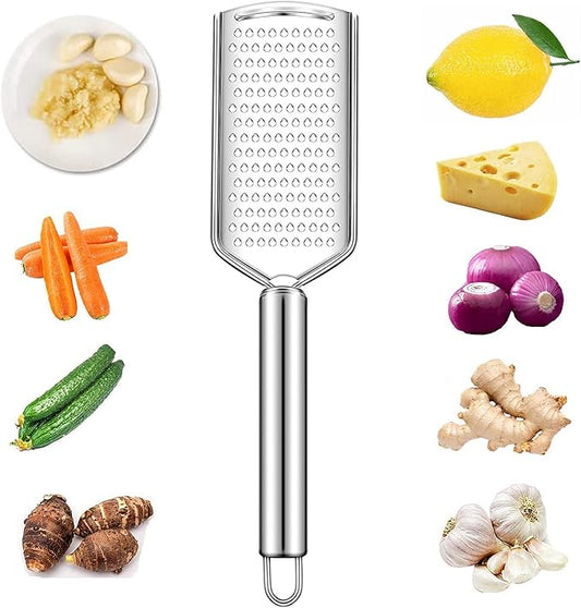 Handheld Cheese Grater, Cheese Zester Stainless Steel, Lemon Zesters, Kitchen Vegetable Peeler, Food Zesters Grater Slicer for Ginger Garlic Chocolate Fruits, Zester Graters with Handle