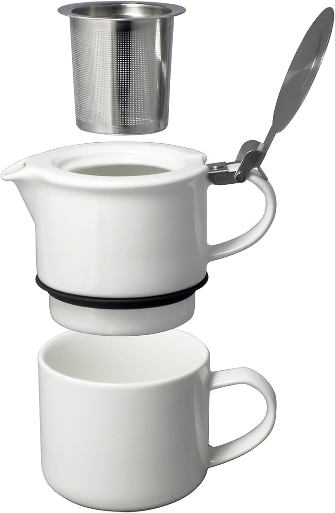 (Black Graphite) - FORLIFE Tea for One with Infuser 14.1 fl oz (410 mls), Black Graphite