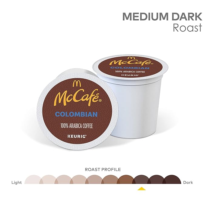 McCafe Colombian, Single Serve Coffee Keurig K-Cup Pods, Medium Roast, 72 Count