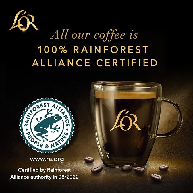 L'OR Espresso Capsules, 10 Count Profondo Lungo, Single-Serve Aluminum Coffee Capsules Compatible with the L'OR BARISTA System & *Nespresso Original Machines, 10 Count (Pack of 1)