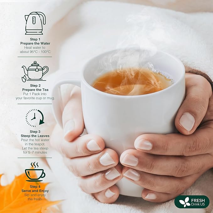 FreshDrinkUS, Oregano Leaf Tea | 75 Tea Bags – Pure Herbal Infusion from Origanum vulgare - Naturally Bold & Aromatic Flavor - Premium Quality, Sustainably Sourced. Vegan