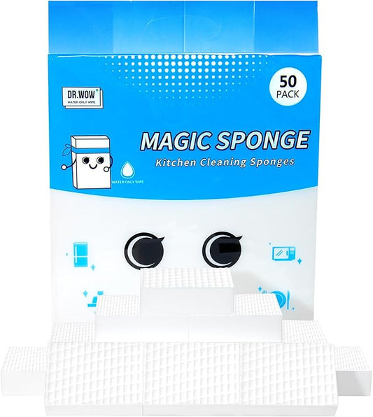50 Ct Thick Melamine Sponges 1.18in - Sink, Bathtub & Tile Cleaner(Ultra-Durable)