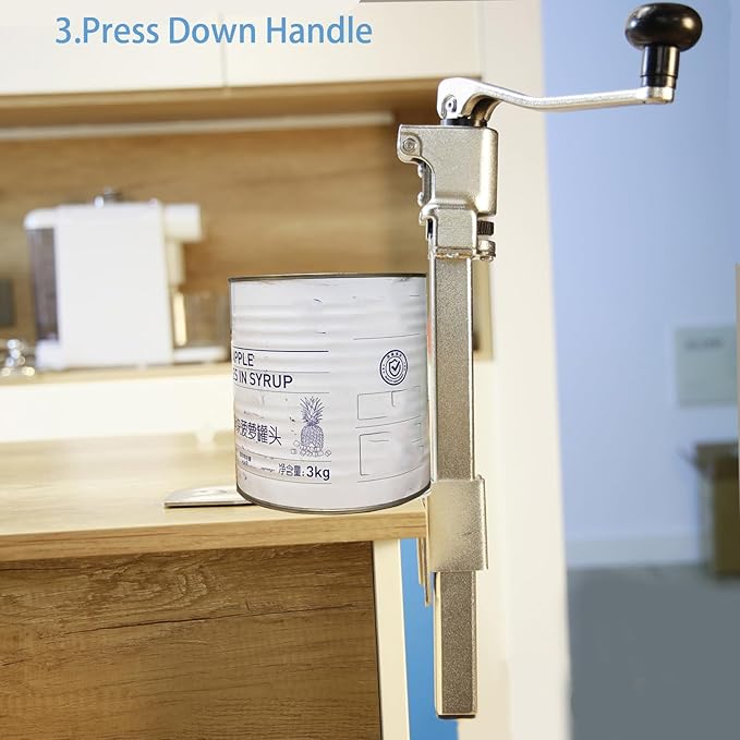 Commercial Can Opener Heavy Duty for Large Cans Industrial Can Opener for Big Cans Manual Stainless Steel Table Can Openers Restaurant Can Opener #10 Cans Up To 11" Tall For Bars Hotel Kitchen