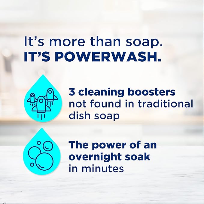 Dawn Powerwash Gain Original Dish Spray, Liquid Dish Soap, Dish Soap Refill, , 1 Starter Kit + 3 Refills, 64 Fl Oz Total (16 fl oz/bottle)