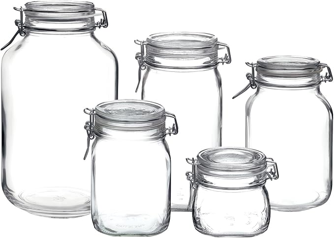 Bormioli Rocco Fido Hermetic 5-Piece Jar Set