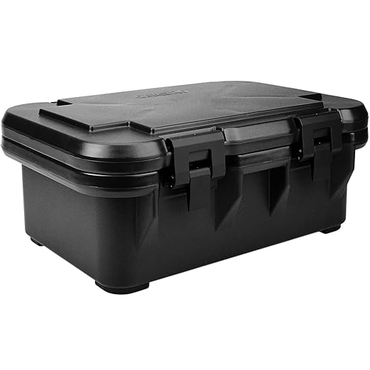Cambro Insulated Food Pan Carrier - 6 Inch Deep Hotbox and Food Warmer for Catering & Transport - Top Load S-Series (Black)
