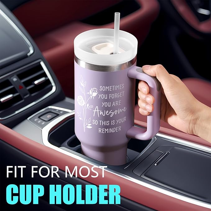 Birthday Gifts for Women Friendship, 40 OZ Tumbler Christmas Inspirational Gift for Women Unique Thank You Gifts for Mom Friend Sister Coworker Employee Nurse Teacher Awesome Gift, Insulated Cup